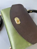 Сумка кожаная с деревянными вставками